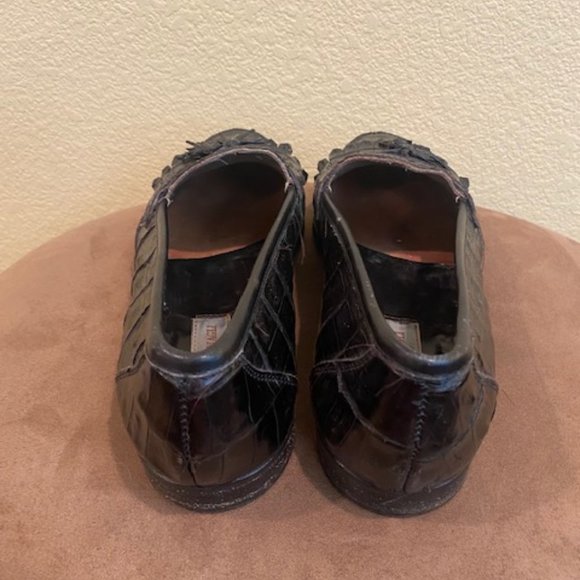 Vintage Crocodile Loafers by Bruno Magli - Made in Italy - Size 12M - Picture 4 of 9